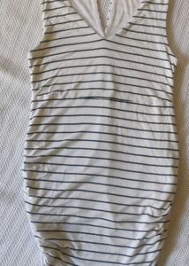WHITE STRIPPED BODYCON