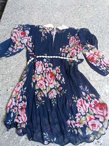 Floral Dress with Belt