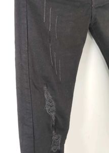 Men Black Distressed Denim Jeans