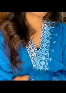 Silk Blue Kurta Set