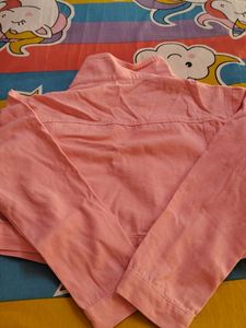 Pink Studded Denim Jacket