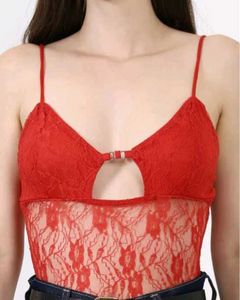 Shein Criss-Cross Spaghetti Strap  Tie-Up Wrap Top