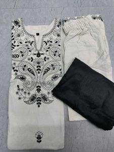 Cotton Flex Kurta Set with Dupatt😍❤️
