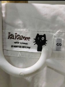 Cat Collar White Button-Up