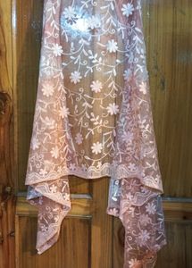 Peach Embroidered Kurti