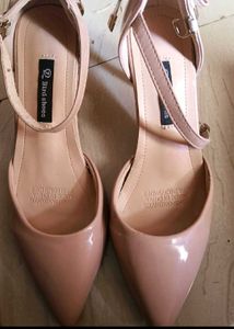 Blush Pink Kitten Heel Ankle Strap Pumps