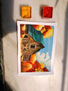 Landscape Painting On A5 Sheet