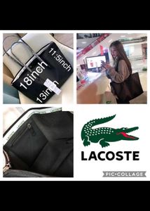 LACOSTE LARGE ZIP TOTE BAG PREMIUM QUALITY