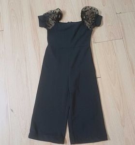 SHEIN net sleeves Black Jumpsuit for girls (5