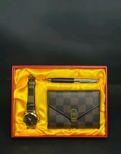 Unisex Watch Wallet And Pen Gift Box 🎁