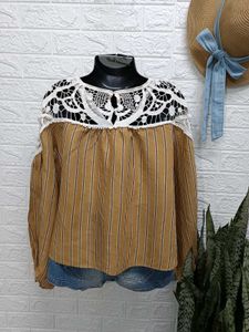 Zara Stripped Lace Top