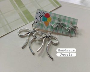 Bow Hoop &amp; Stud Set Of 2 Earrings