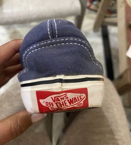 New Navy Blue Sneakers With White Strap