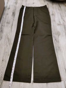 Wide Leg Olive Green Trousers
