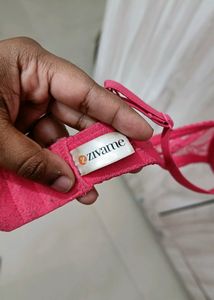 Zivame Designer Pink Lace Padded Bra