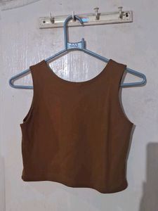 Brown Sleeveless Tank Top