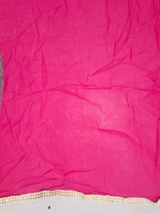 Pink Dupatta with Lace