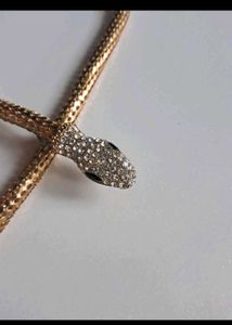 NEW - Golden Snake Serpent Flexible Necklace