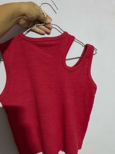 Chic Red Ribbed Tank | Everyday Comfort &amp; Style