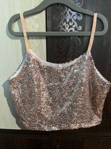Sparkly Sequin Cropped Tank