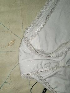 White Lace Trim Briefs