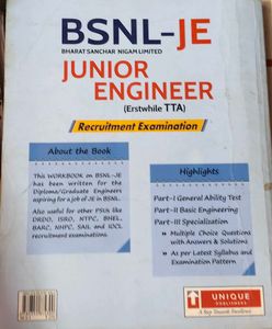 BSNL JE PRATICE WORKBOOK  2016 edition