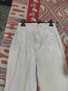 Beige Straight Leg Pants