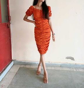 Moda Rapido Tan Brown Party Dress