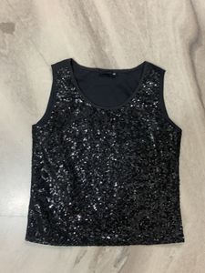 Black Sequin Top