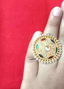 Combo Of  Rajasthani Style Borla/maangtika &amp;1ring