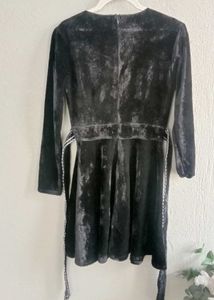 Black velvet dress