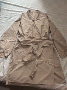 Beige Shirt Dress