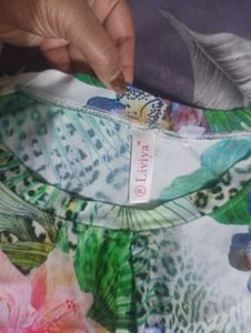 Animal And Floral Print Summer Top