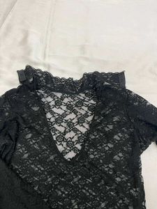 Elegant Black Lace Top
