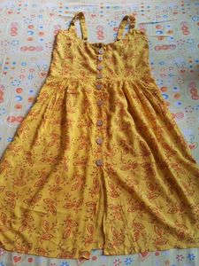Slit Yellow Dress