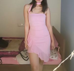 Pink One Shoulder Mini Dress