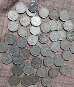 Old Coin Copper Nickel 5 Rs. Mixed 46 Pcs.