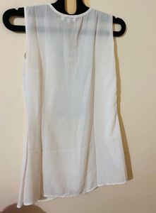 White Sleeveless Top