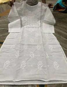 White Chikankari Kurti