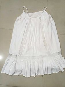 Crochet Trim Slip Dress Free Size Fit For M-L-XL
