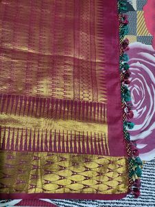 Green And Maroon Silk Saree
