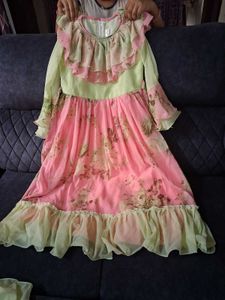Girls' Floral Chiffon Dress