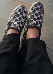 Sequin Checkered Slip-On Sneakers