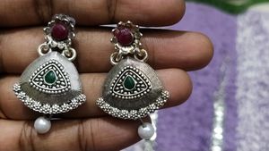 Oxidised Neckpiece With Stud
