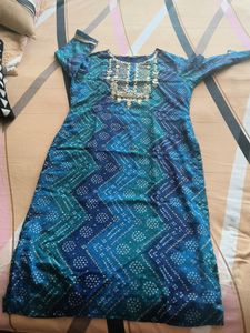 Blue  Kurti Set