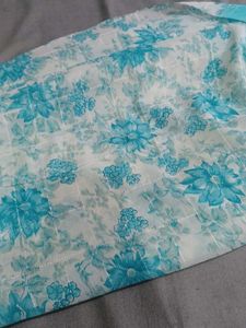 Sky Blue Floral Saree