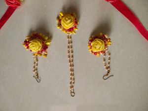 Beautiful Red Yellow Flower Jewellery