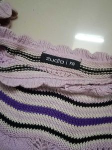 Zudio Striped Knit Top