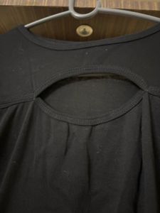 Chic Black Cutout Tee