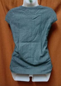 Grey Button-Down Top 32size
